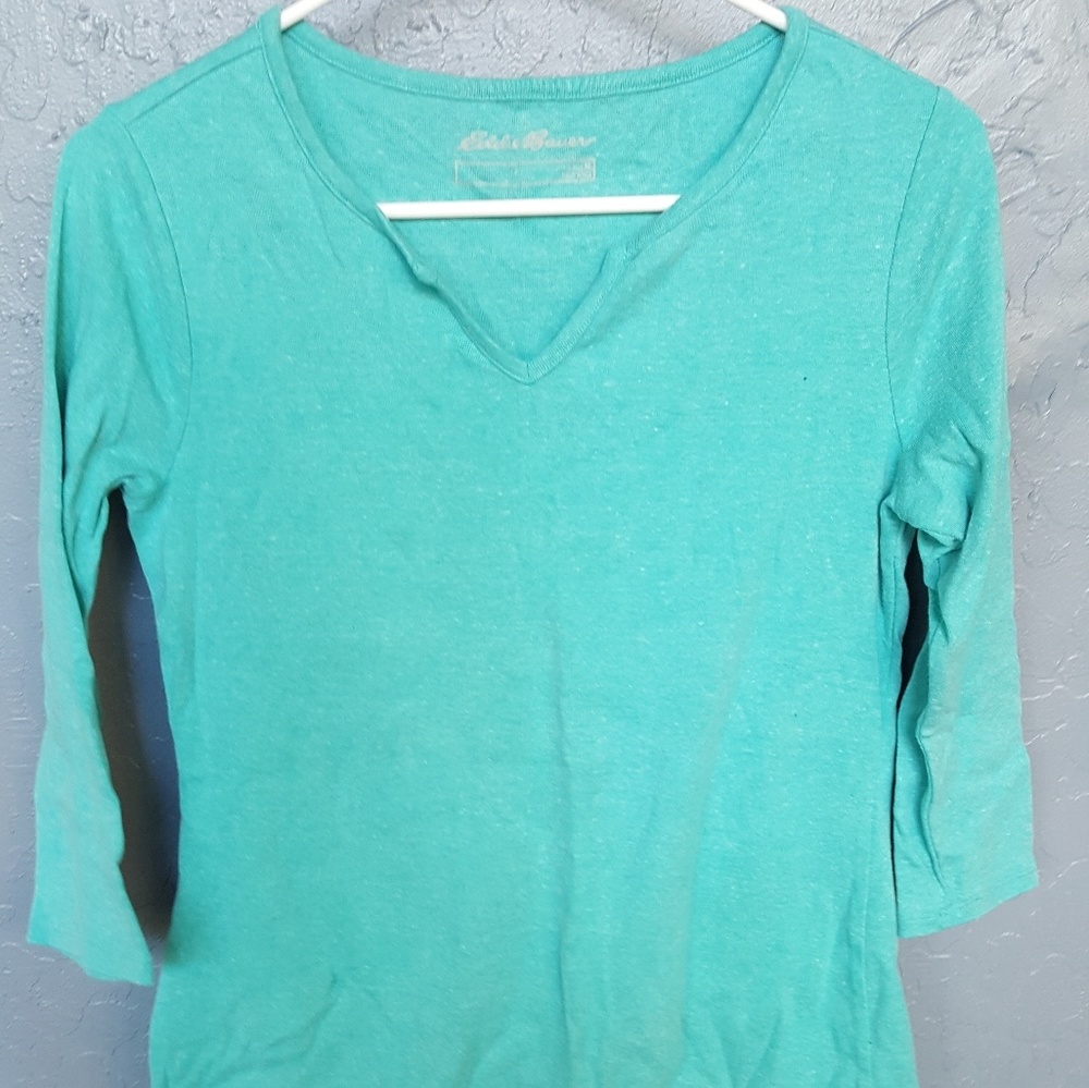Eddie Bauer teal shirt